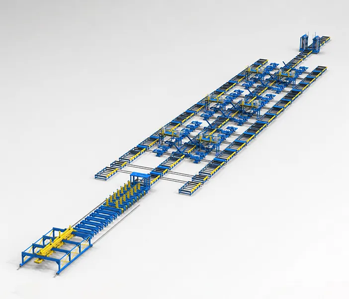 Multi-Lane Horizontal Intelligent Steel Structure Fabrication Line